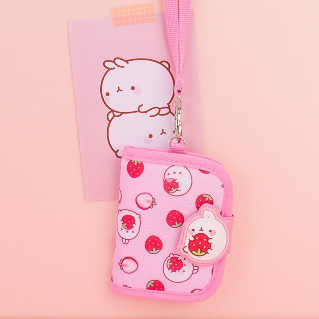 Molang Patterned Two-Tier Necklace Wallet