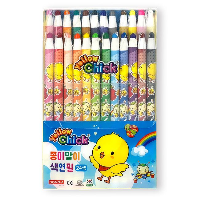 Yellow Chick Peelable Colored Pencils, 24Colors 