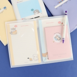 E-rinubgae File Letter Paper with Envelop Set Die Cutting