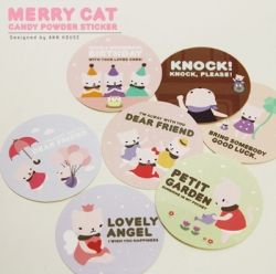 Merry Cat Candy Powder Sticker 