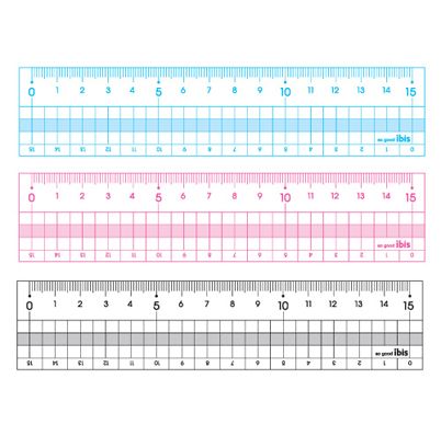 15cm Color Graph Ruler 