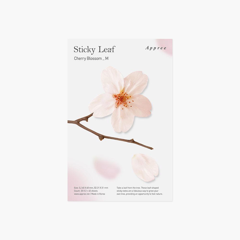 Sticky Leaf_Cherry Blossom(White,M)