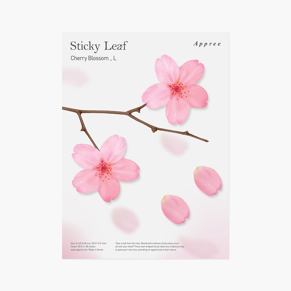 Sticky Leaf_Cherry Blossom(Pink,L)