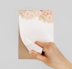 Letter Pad-01 hydrangea