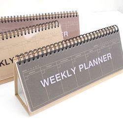 Kraft standing weekly planner