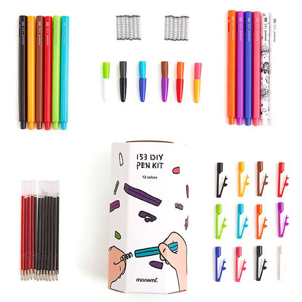 153 DIY Pen Kit 12 Colors Set, 0.5mm 