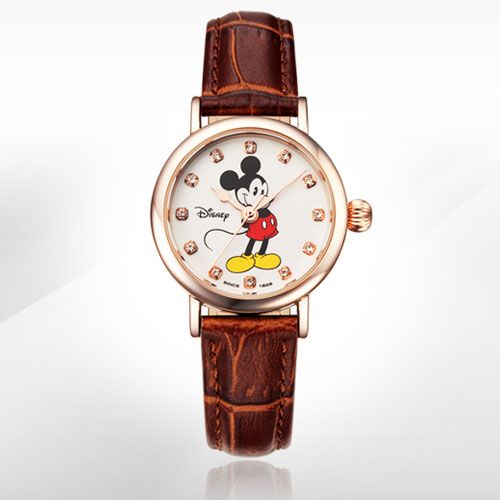 Mickey Mouse Cubic Brown Watch