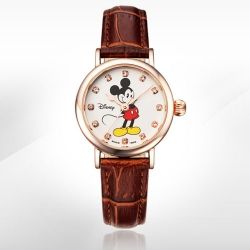 Mickey Mouse Cubic Brown Watch