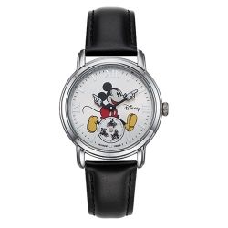 Mickey Mouse Color Printing Hands Watch Black&Sliver