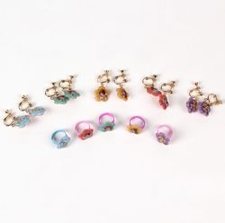 Princess Flower Earrings + Ring 