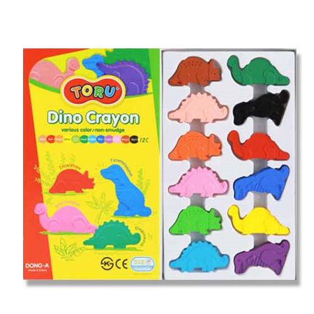 TORU Dino Crayons 12 Colors 