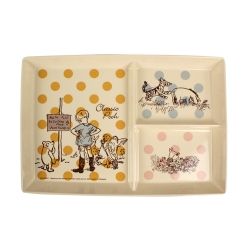 Classic Pooh Dots Plate For Kids