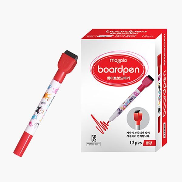 White Board Maker Pen Red 12Pcs