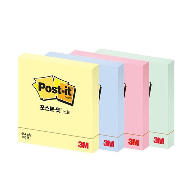 Post-it Sticky Note Pad 1ea, 76X76mm, 100 Sheets(654)