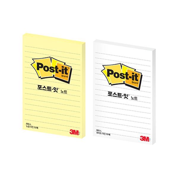Post-it Sticky Note Pad, Lined, 102X152mm, 50 Sheets(660-L)