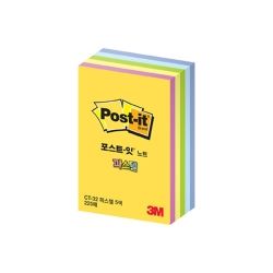 Post-it Sticky Note Pads, Pastel Colors, 51X76mm, 5Pads/Pack, 225 Sheets(CT-32)