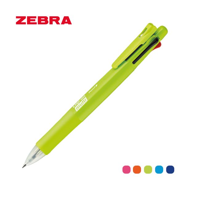 Clip-on Multi, 4Colors Ballpoint Pen(0.7mm) + Mechanical Pencil(0.5mm)