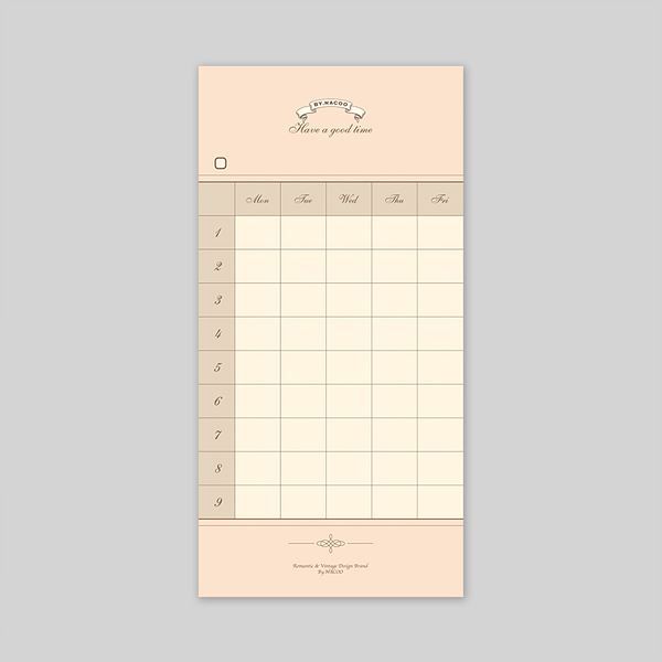 Memo Pad-12 Timetable Class