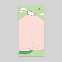 Memo Pad-17 Cat Peach (Sotoon)