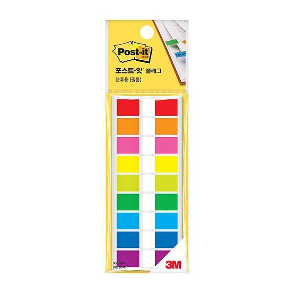 Post-it Flags, 9 Colors, 90 Flags/Pack, 44x12mm(683-9KN)_1pcs
