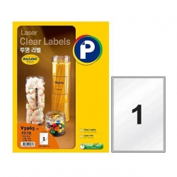 V3965-10 Laser Clear Labels, 199.9X289.05mm, 1 Labels, 10 Sheets 