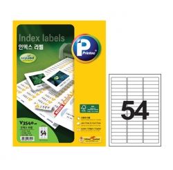 V3540-20 Index Labels 62.7X15mm, 54 Labels, 20 Sheets 