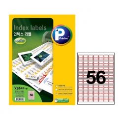 V3620-100 Index Labels 26X34mm, 56 Labels, 100Sheets 