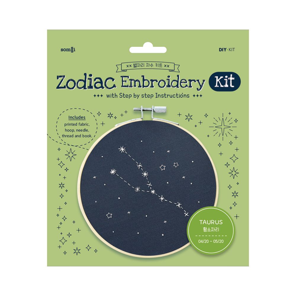 Zodiac Embroidery Kit -Taurus