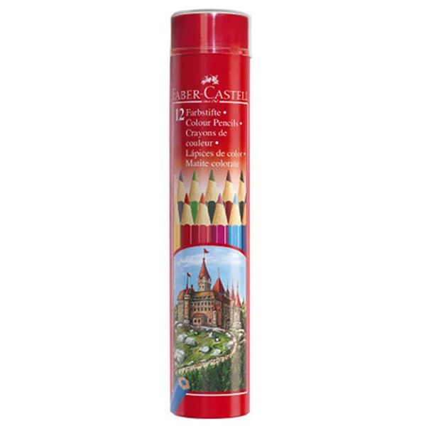 Color Pencils 12colors In Round Tincase 