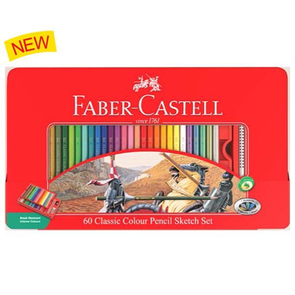 60 Classic Color Pencil Sketch Set, Tin Case