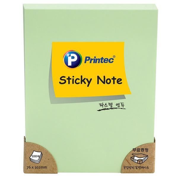 76102G Sticky Note, Pastel Green, 100 Sheets 