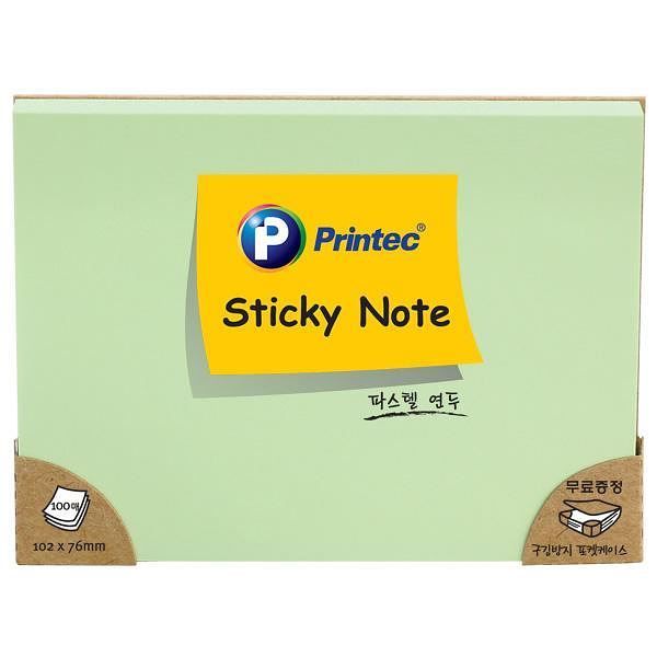 10276G Sticky Note, Pastel Green, 100 Sheets 
