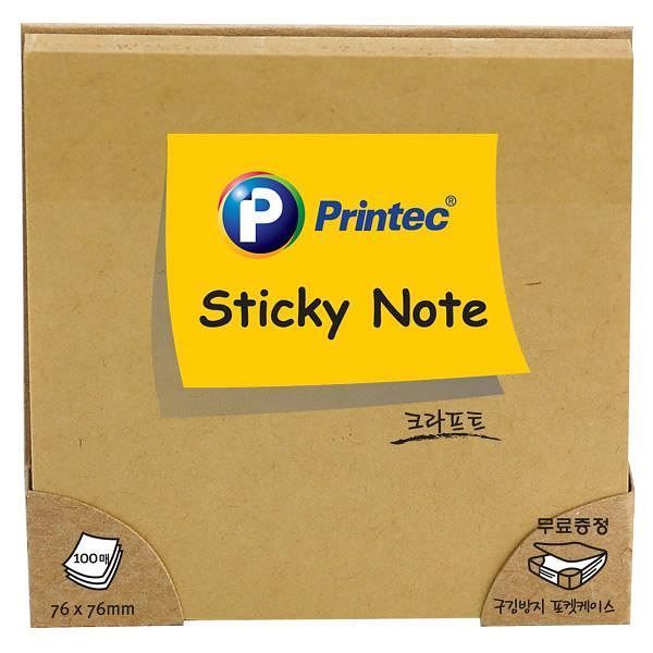 7676K Sticky Note, Kraft, 100 Sheets 