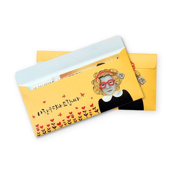 Smilingly Shin Saimdang(are the 50,000 Won Notes) Gift Money Envelope 3Sheets Set 