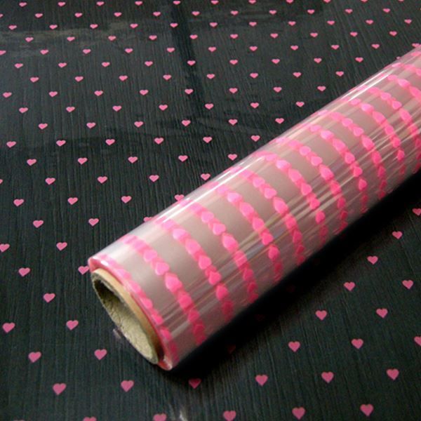 Roll of Wrapping Paper Clear Heart(L), 530mmx17m
