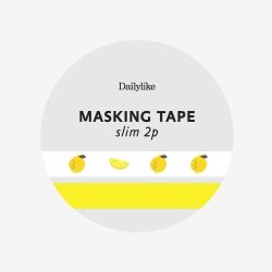 Masking tape slim 2p - 10 Lemon