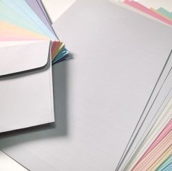 Rainbow Pastel Letter Paper & Envelope 8 Colors Set 