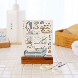 Cutting Sticker - bath cat (Bongji)