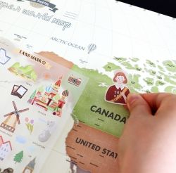 Sticker Colouring World Map