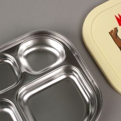 Stainless Steel Lunch Tray with Airtight Lid 