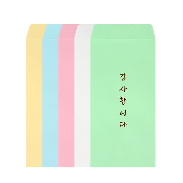 'Thank You' Envelope 6P Set, One Color 