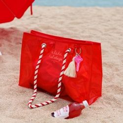 Color Beach Bag Aloha Holidays Red