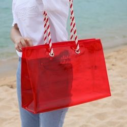 Color Beach Bag Aloha Holidays Red