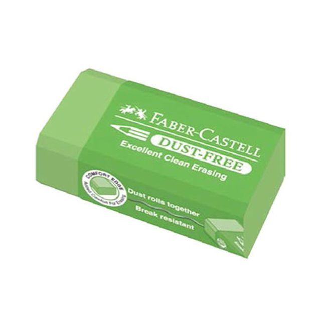 Dust-Free Erasers Pastel Green, Set of 24