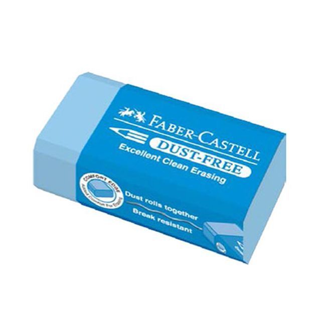 Dust-Free Erasers Pastel Blue, Set of 24