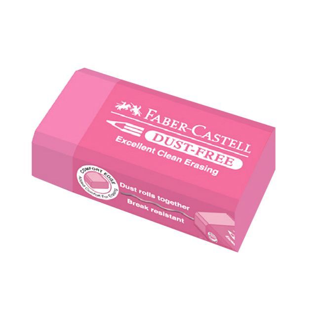 Dust-Free Erasers Pastel Pink, Set of 24