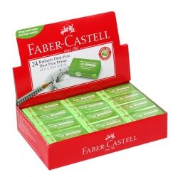 Dust-Free Erasers Pastel Green, Set of 24
