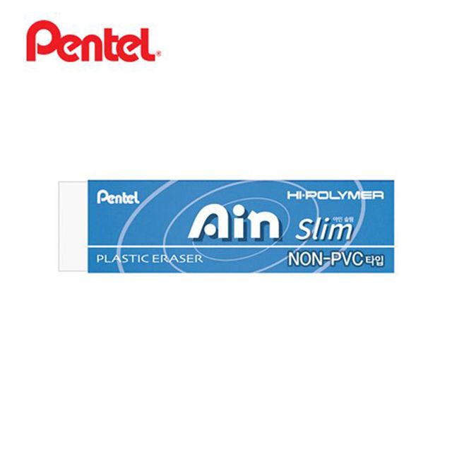Hi Polymer Ain Slim Eraser, Pearl Blue, 65X18X4.5mm, 36 Pack 