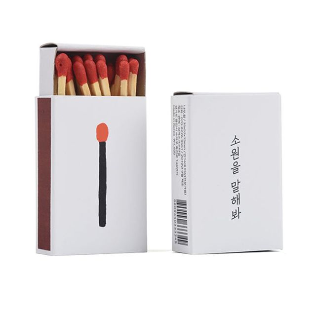 'Tell Me Your Wish' Match Box with Wooden Matches 2p Set