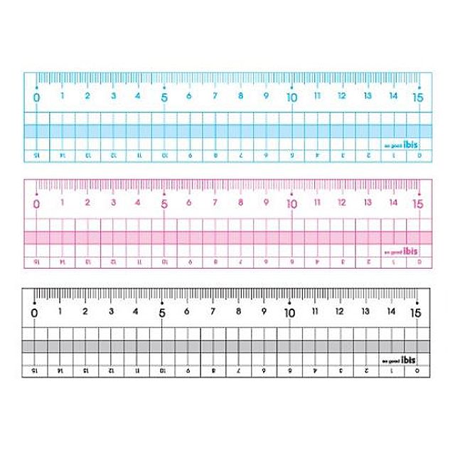 15cm Color Graph Ruler -40pcs